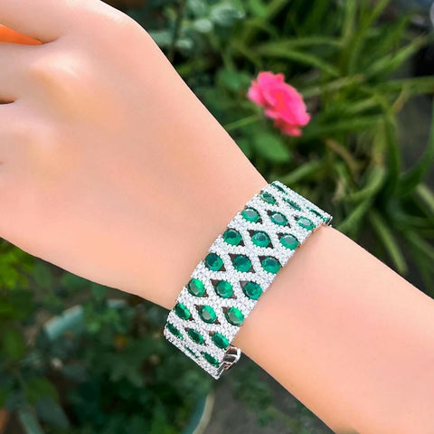 Emerald Luxe Cuff Bangle