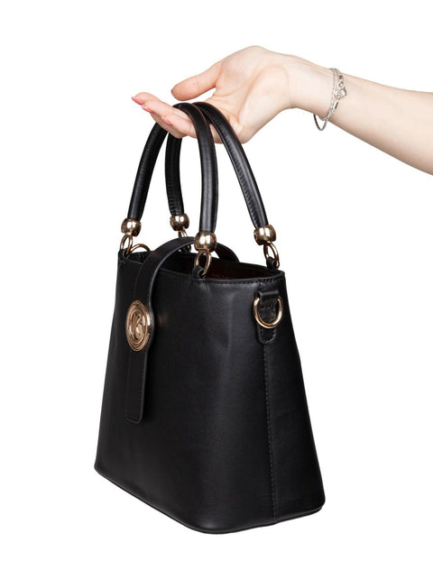Agape Leather Bag in Black