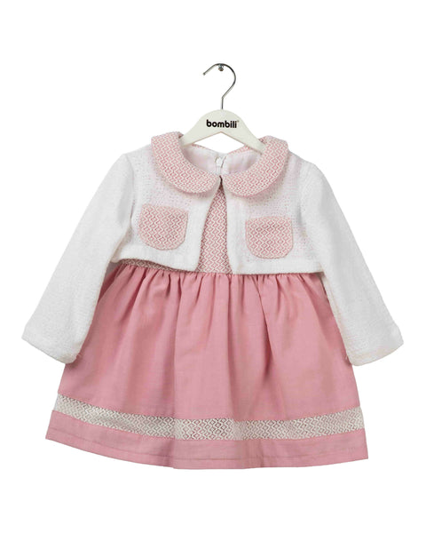 BOMBILI Girls 2-piece set (drees,jacket) - Pink