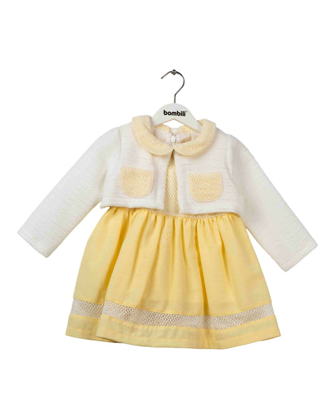 BOMBILI Girls 2-piece set (drees,jacket) - Yellow