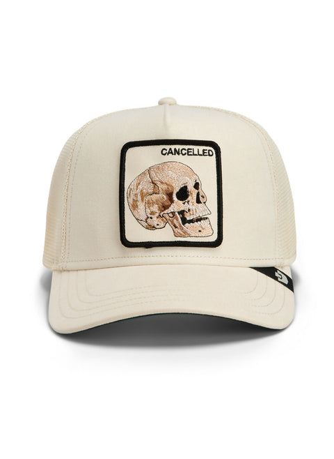 Goorin Bros Suede Cancelled Skull Trucker Cap