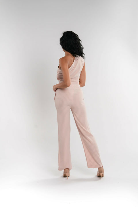 Pink Stretch Jumpsuit