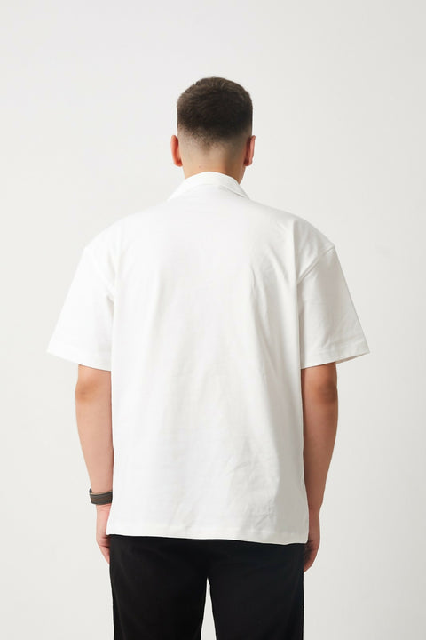 Apache Collar, Embroidered Detail, Supreme Shirt - White