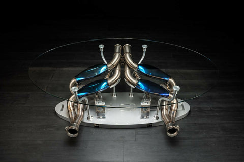 Pagani Huayra Titanium Exhaust Coffee Table – Functional Automotive Art