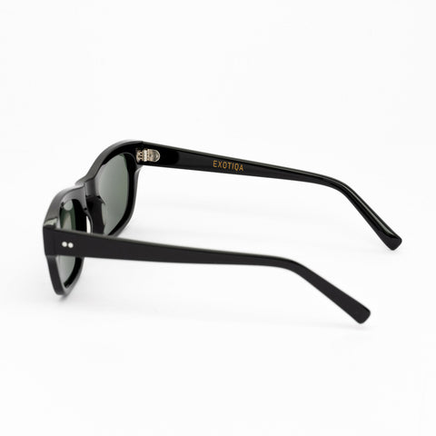 Mojo Sunglasses | Black Frames & Green Lenses