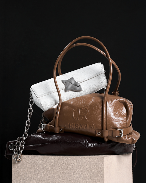 CRISANTA – Vintage Bowling Bag (Caramel Brown)