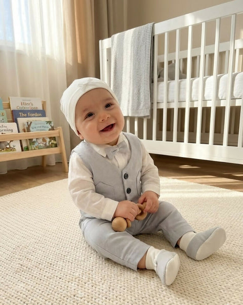 Mon Cher Newborn Set in Grey
