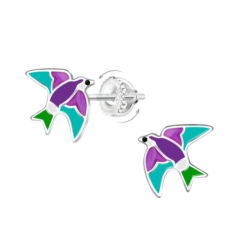 Bird Screw-back Earrings