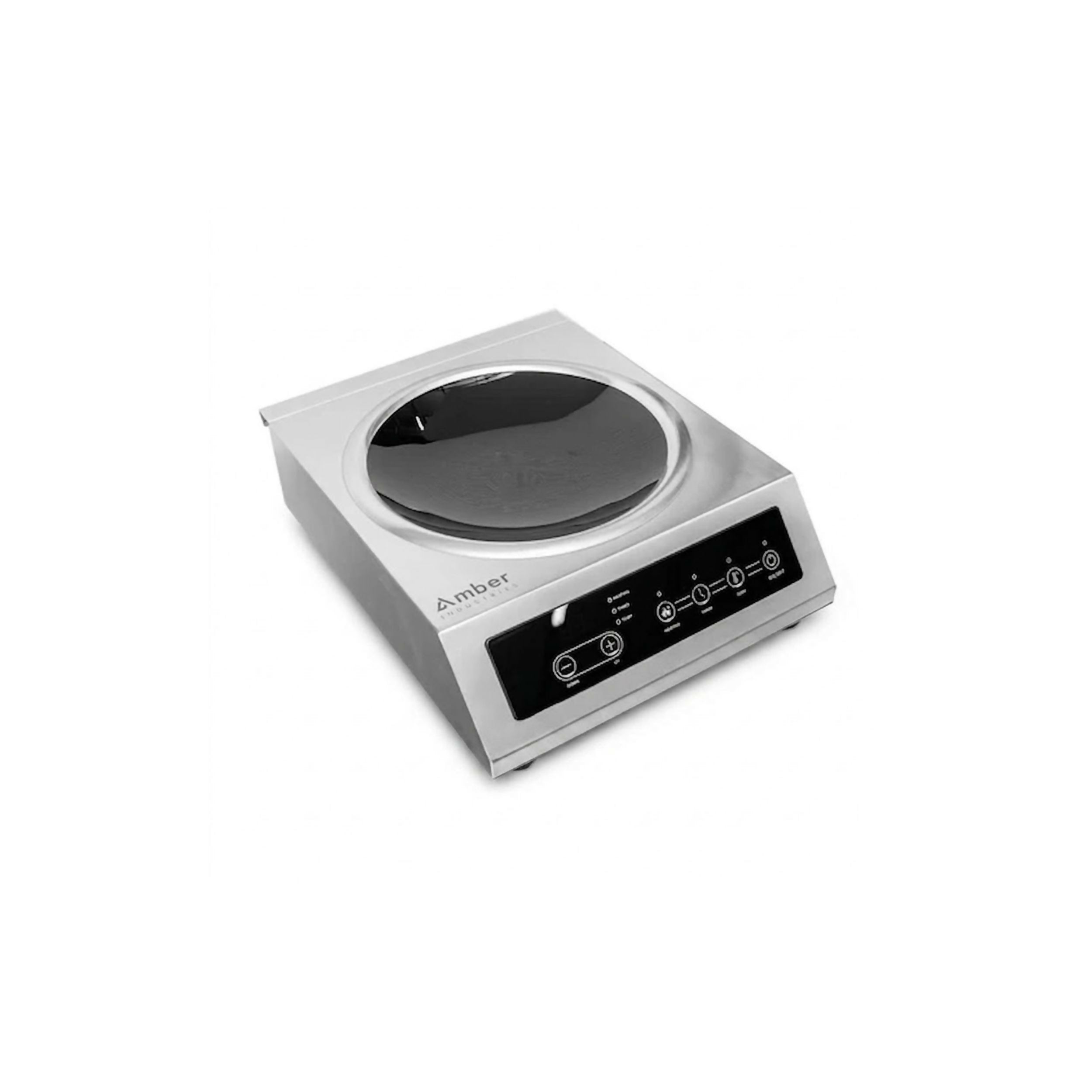 Commercial Countertop Induction Wok Cooker, High Power Stainless Steel ...