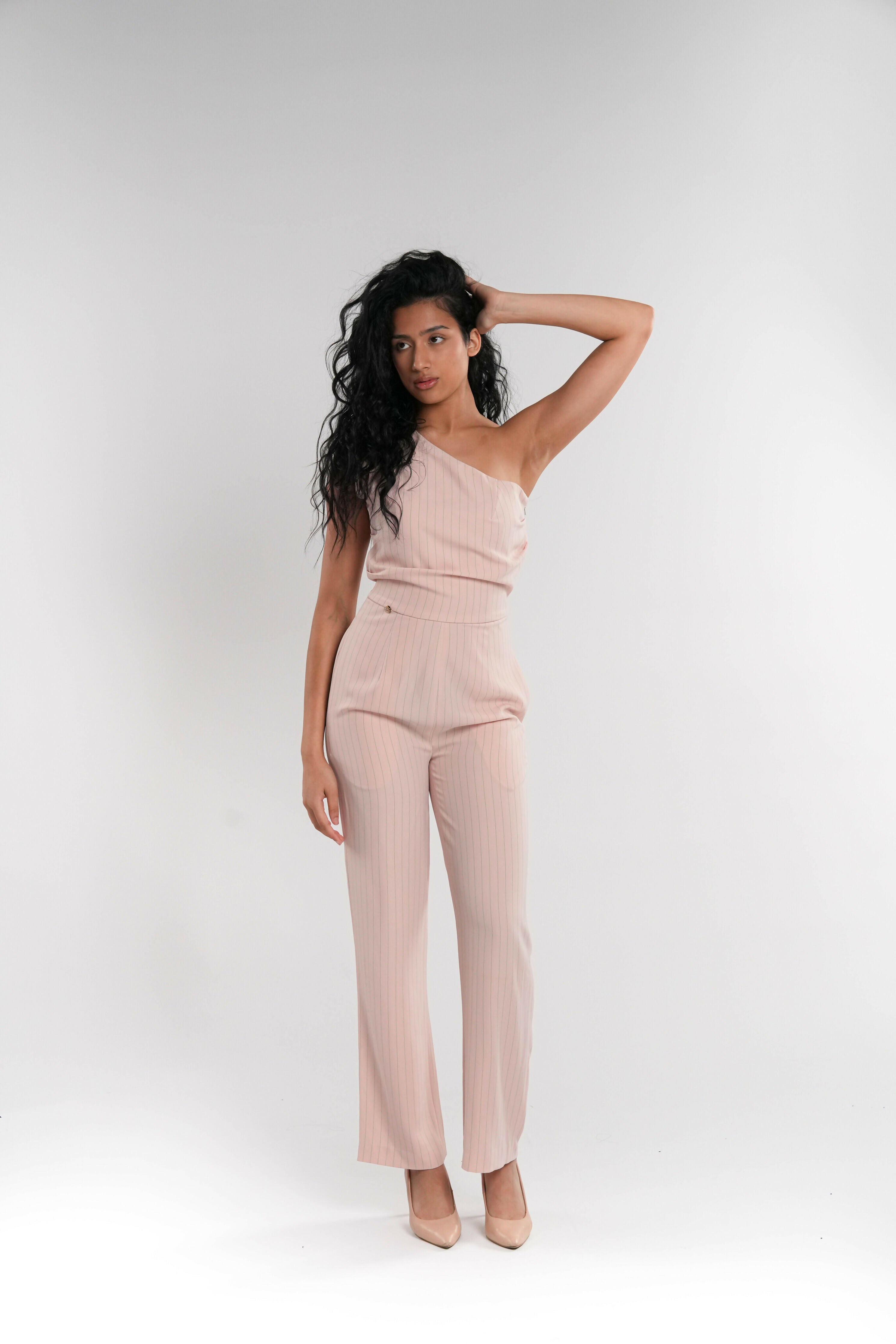 Pink Stretch Jumpsuit