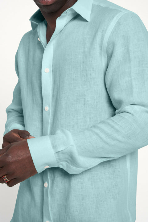 Fira LS Linen Shirt Mint Green