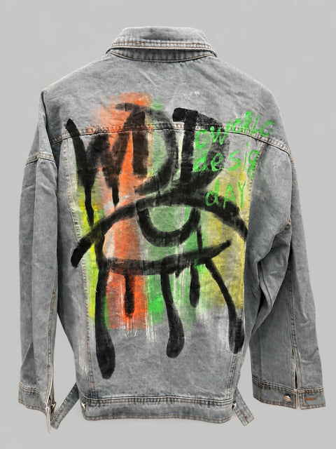 Colored Denim Jacket - Multi