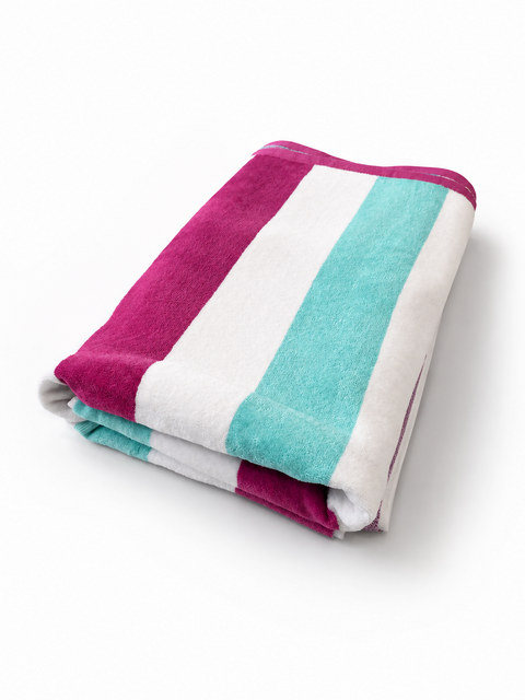 Ocean Bloom Cotton Beach Towel
