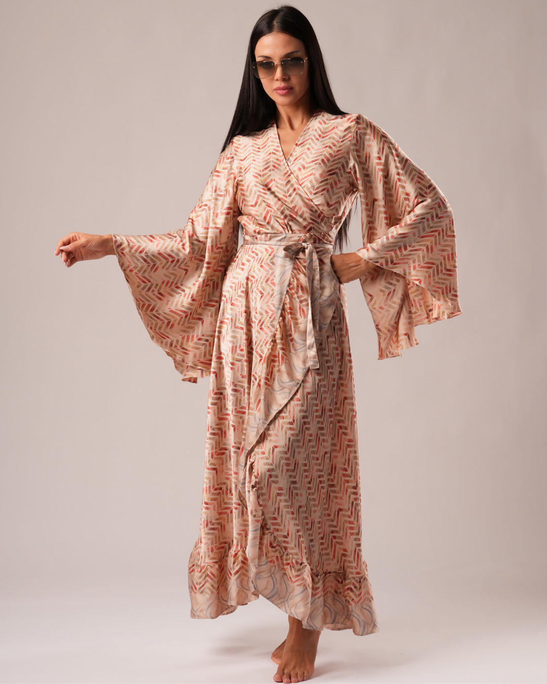 DESERT CORAL KIMONO DRESS