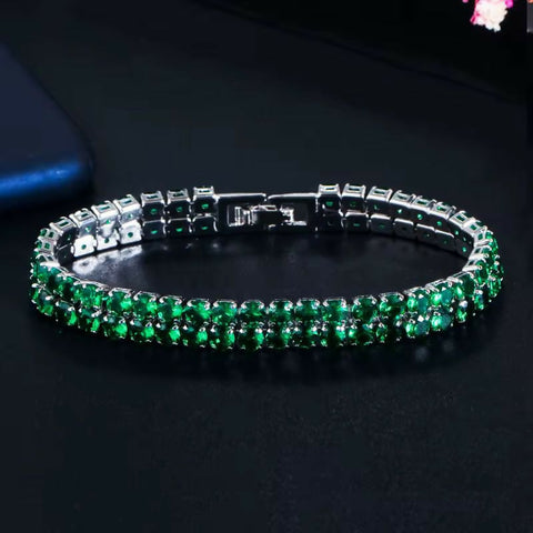 Classic Shine Colored Tennis Bracelet