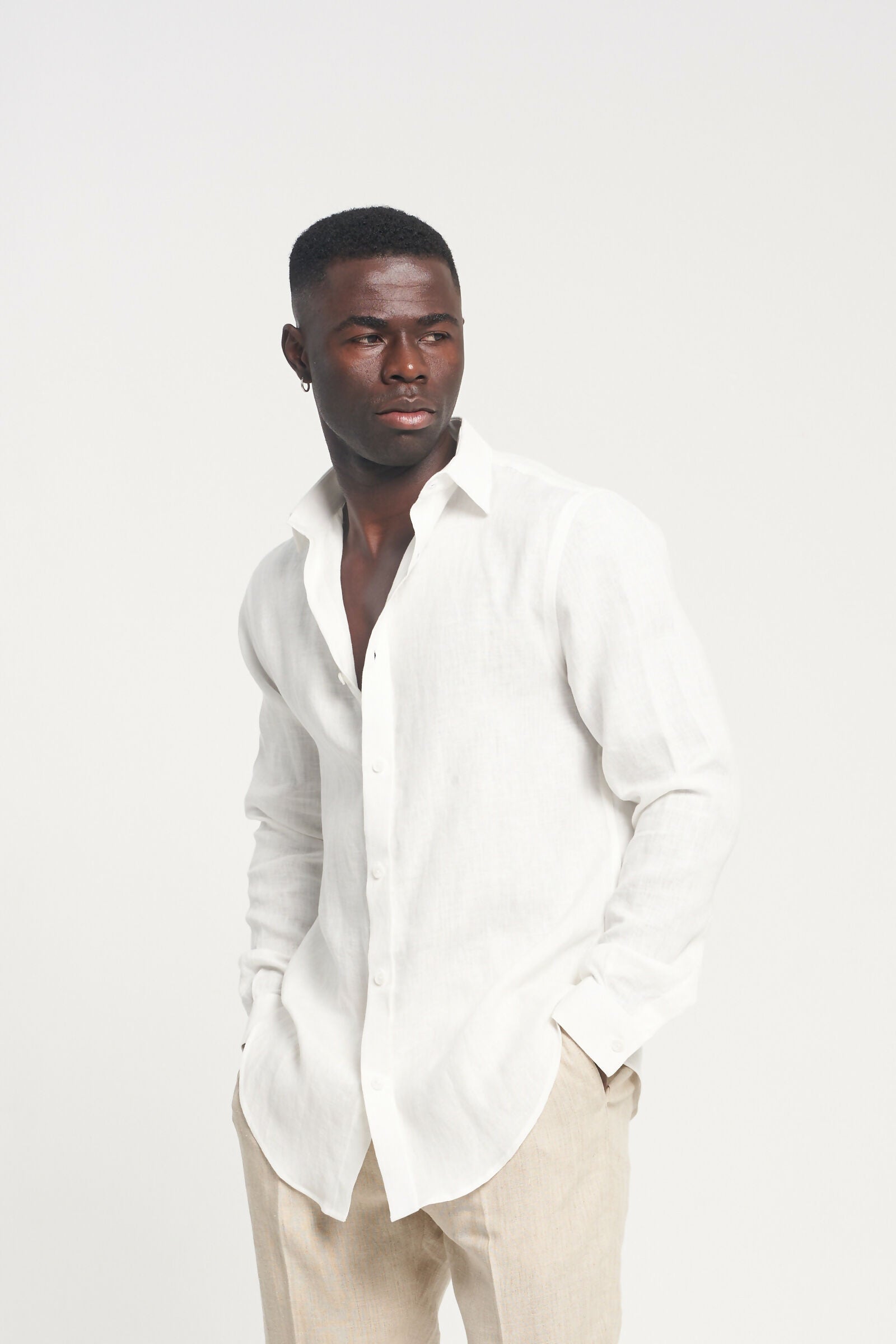 Fira Linen Shirt Off-white