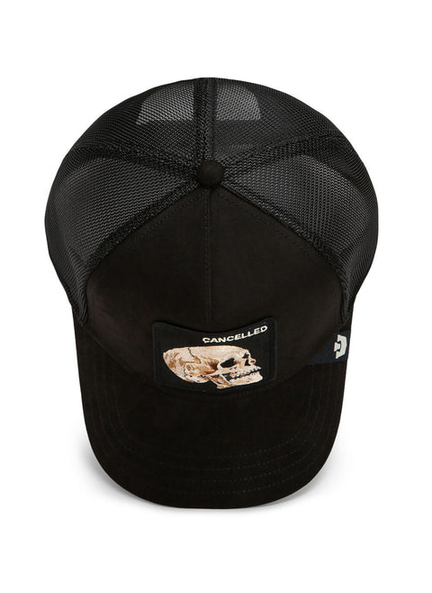 Goorin Bros Suede Cancelled Skull Trucker Cap