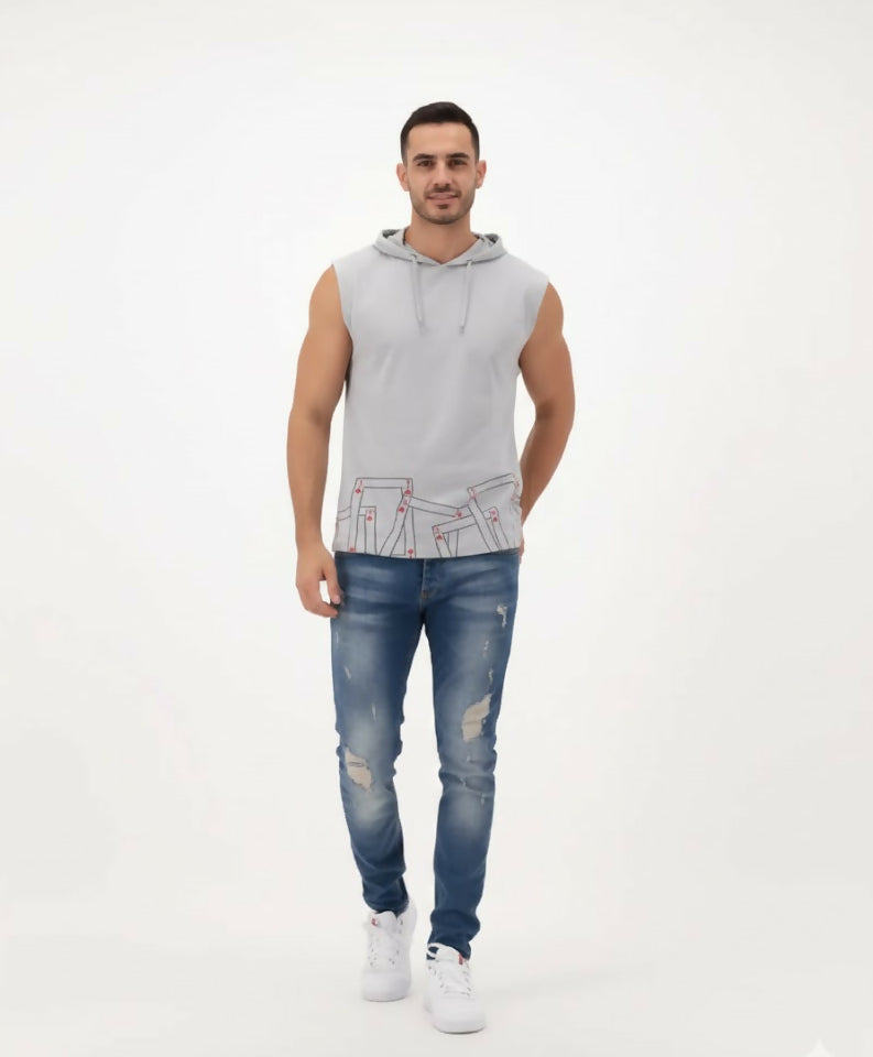 ROYAL FLUSH SLEEVELESS HOODIE