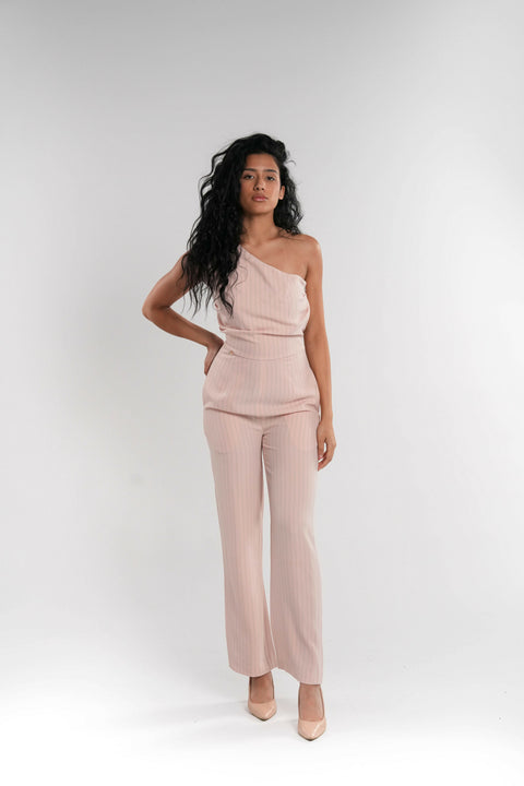 Pink Stretch Jumpsuit
