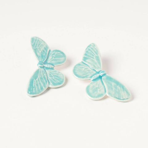 Porcelain Oversize Butterfly Earrings