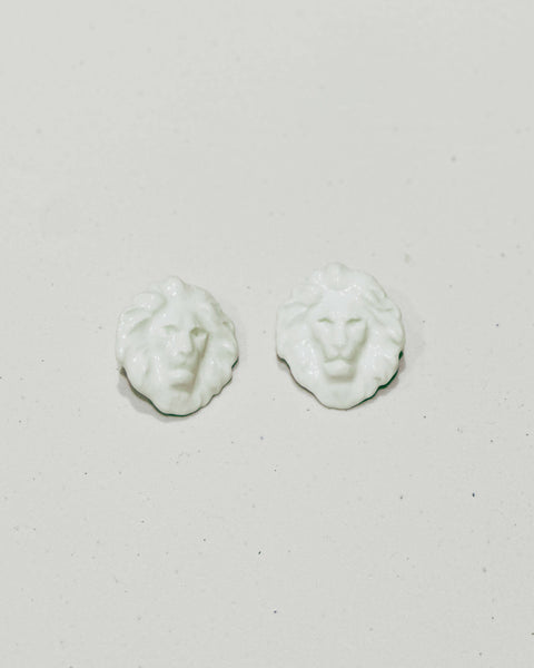 Porcelain Lion Earrings