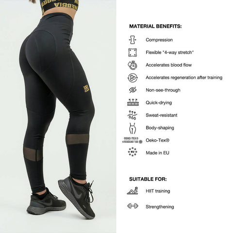 Nebbia Women’s High Waist Push-up Leggings Intense Heart-shaped Gold