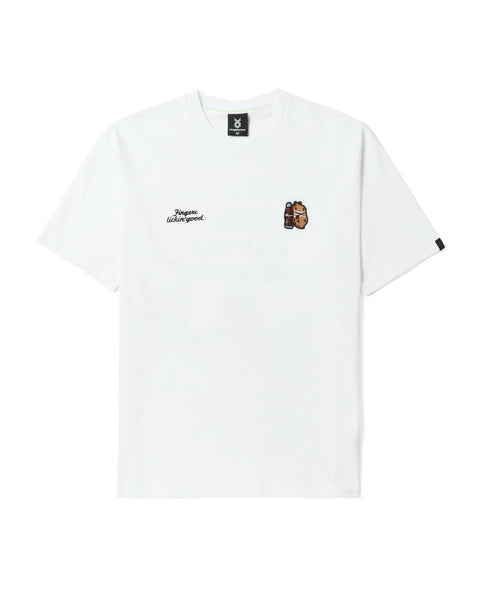 Fingerx Lickin Good White T-shirt in Cotton Jersey