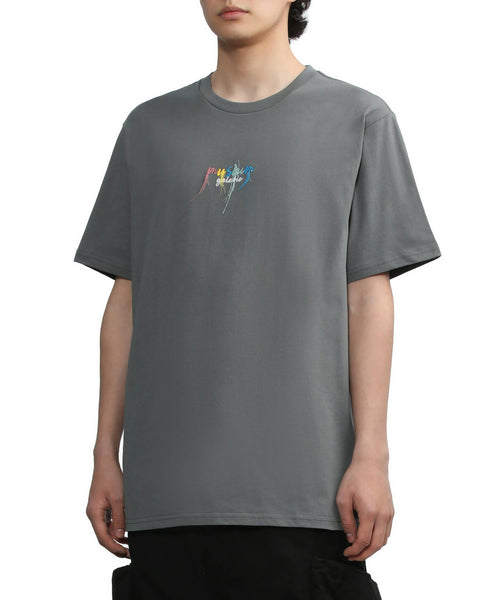 Colorful Thread Logo T-shirt in Grey