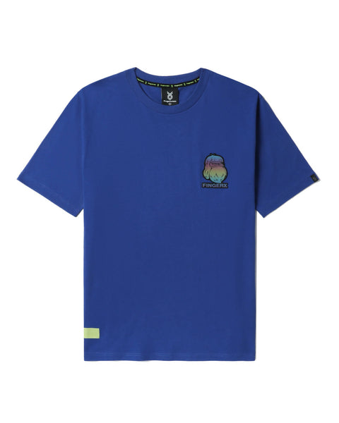 Gradient Logo Blue T-shirt in Cotton Jersey