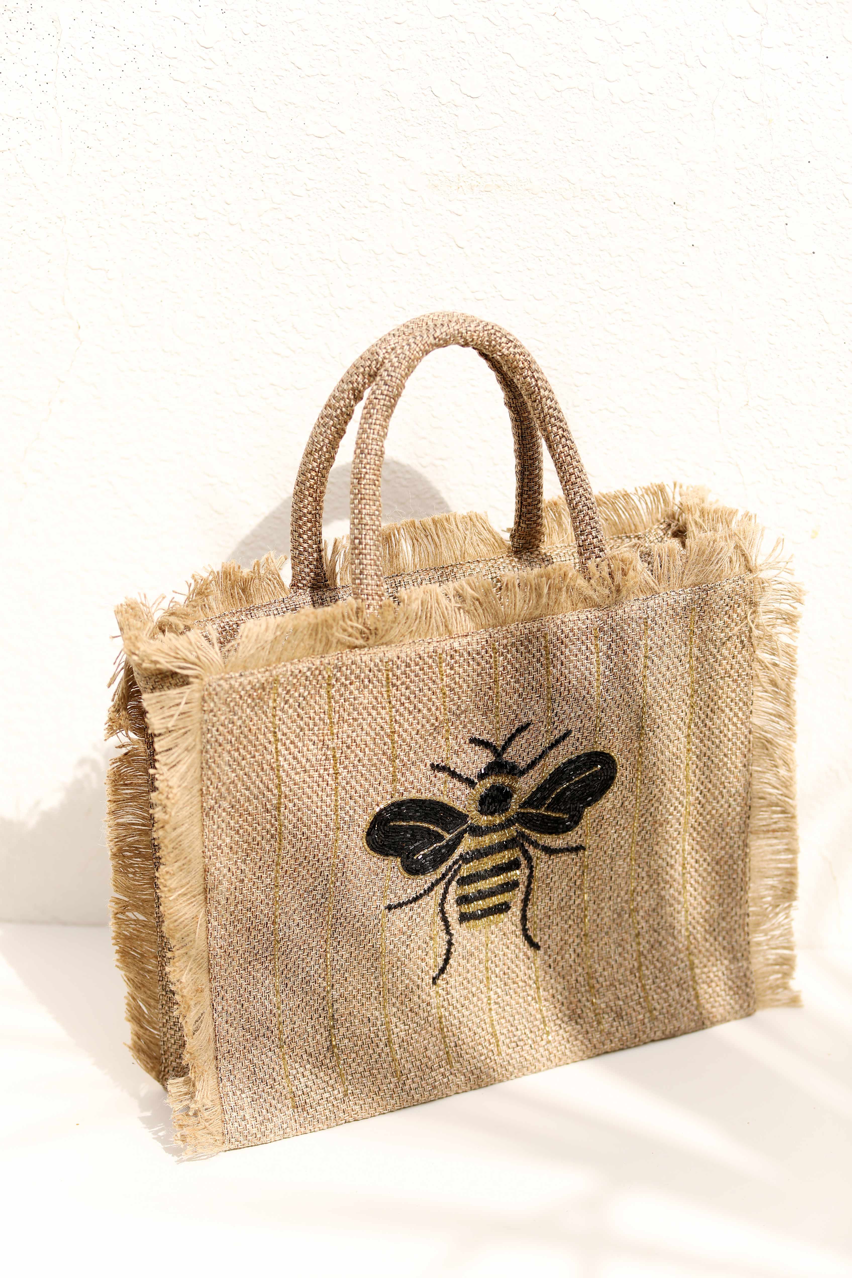 Gold and Black Bee Big tote bag