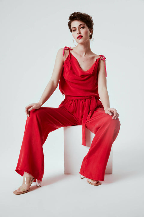 Giyi Red Easy Pants