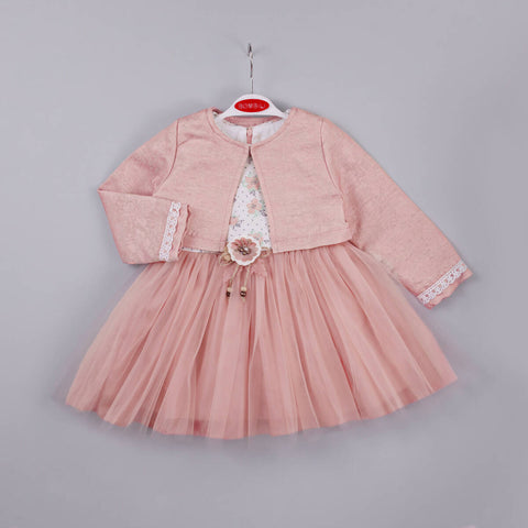 BOMBILI Girls Tutu Dress And Jacket Set