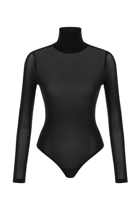 Black Transparent Bodysuit