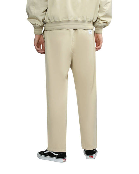 Pleated Beige Chino Pants in Cotton