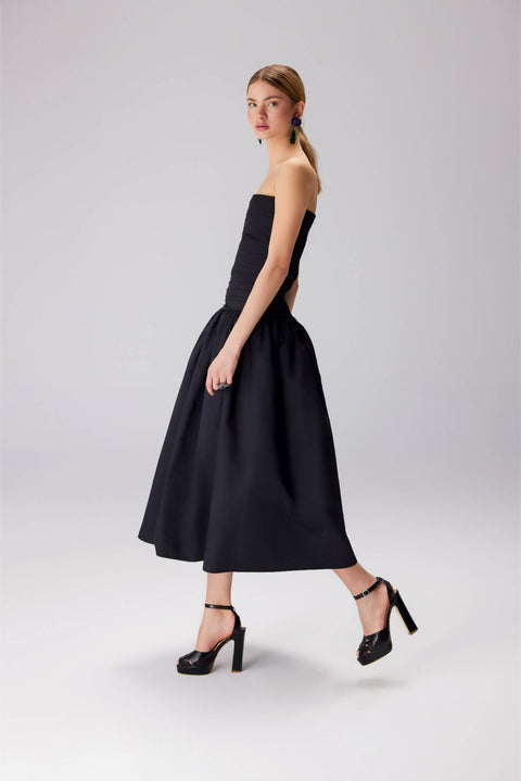 Black Rose Midi Dress