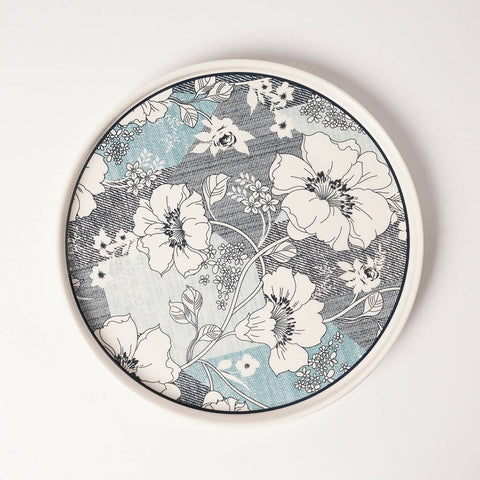 Blue Floral Plate