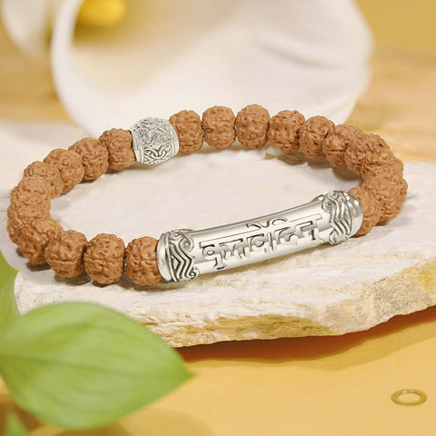 Shivaloka Grateful Rudraksha Mantra Bracelet