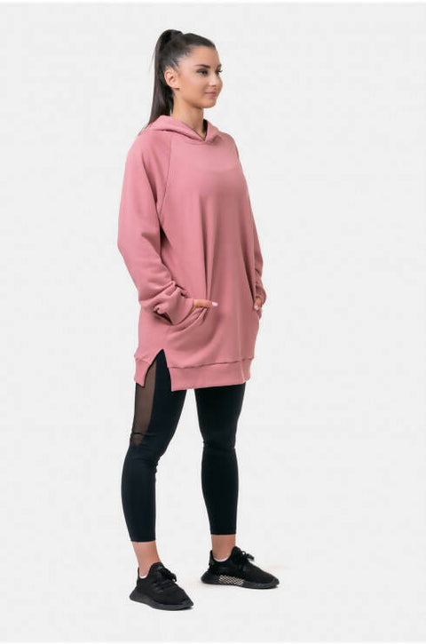 Nebbia Women's Everyday Hero Long Sweatshirt With A Hoodie