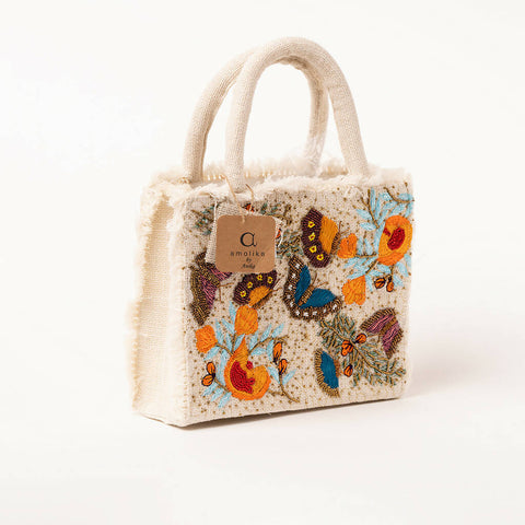 Beauty of Butterfly small tote bag