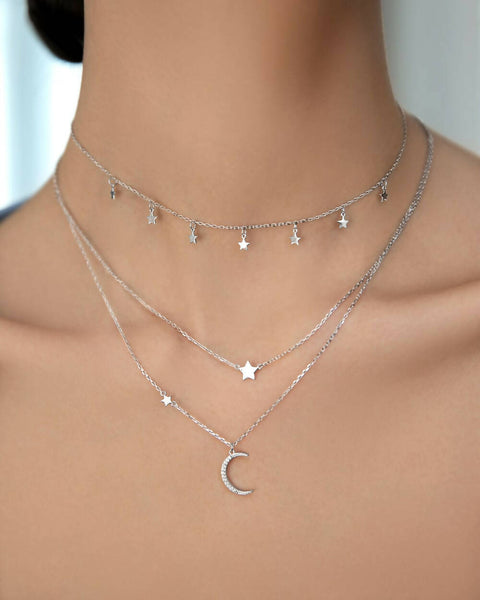 Double necklace Crescent