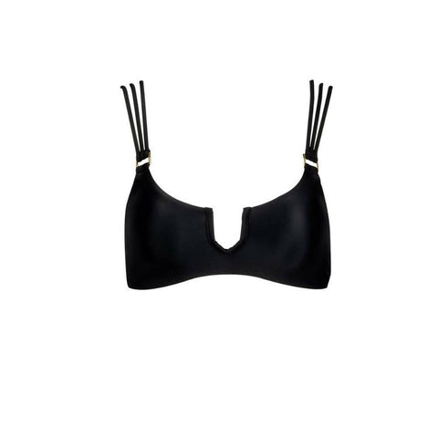 Unapologetic Bikini Top – Midnight Black - Sustainable Italian Fabric