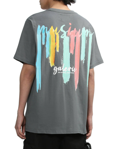 Colorful Thread Logo T-shirt in Grey