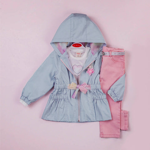 Girls Hoody Jacket 3 Piece Set