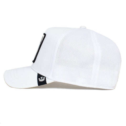 Platinum Word Trucker Hat White