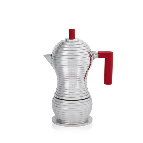 Moka Pulcina Induc 6 Cup Red Alessi