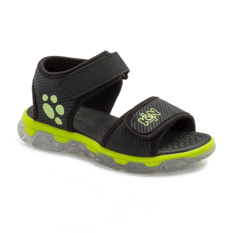 Klin Boy Black Lime Green Sandals