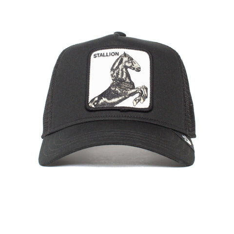The Stallion Trucker Hat Black