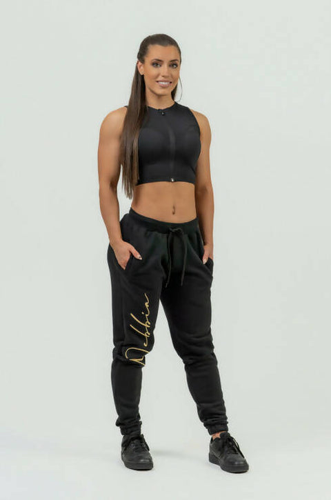 Nebbia Women’s High-waist Joggers Intense Signature Gold