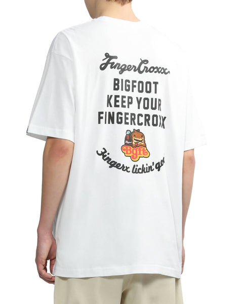 Fingerx Lickin Good White T-shirt in Cotton Jersey