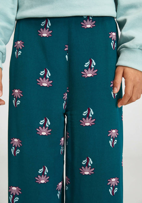 Sad Flower Print Trousers